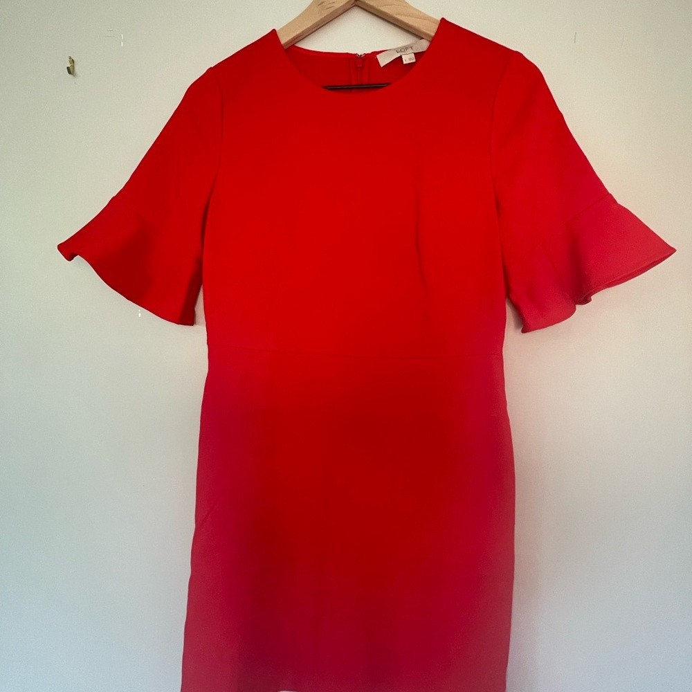 LOFT Red Women's Work Dress